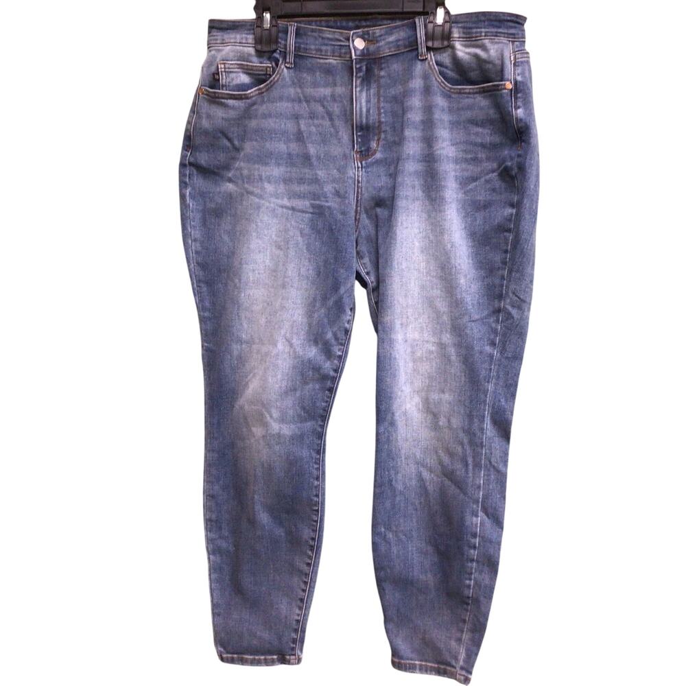 Judy Blue Womens High Rise Skinny Fit Light Wash Jeans Size 20W Regular